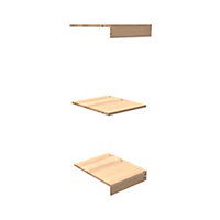Perkin Oak effect Top, base & shelf kit (W)375mm (D)478mm