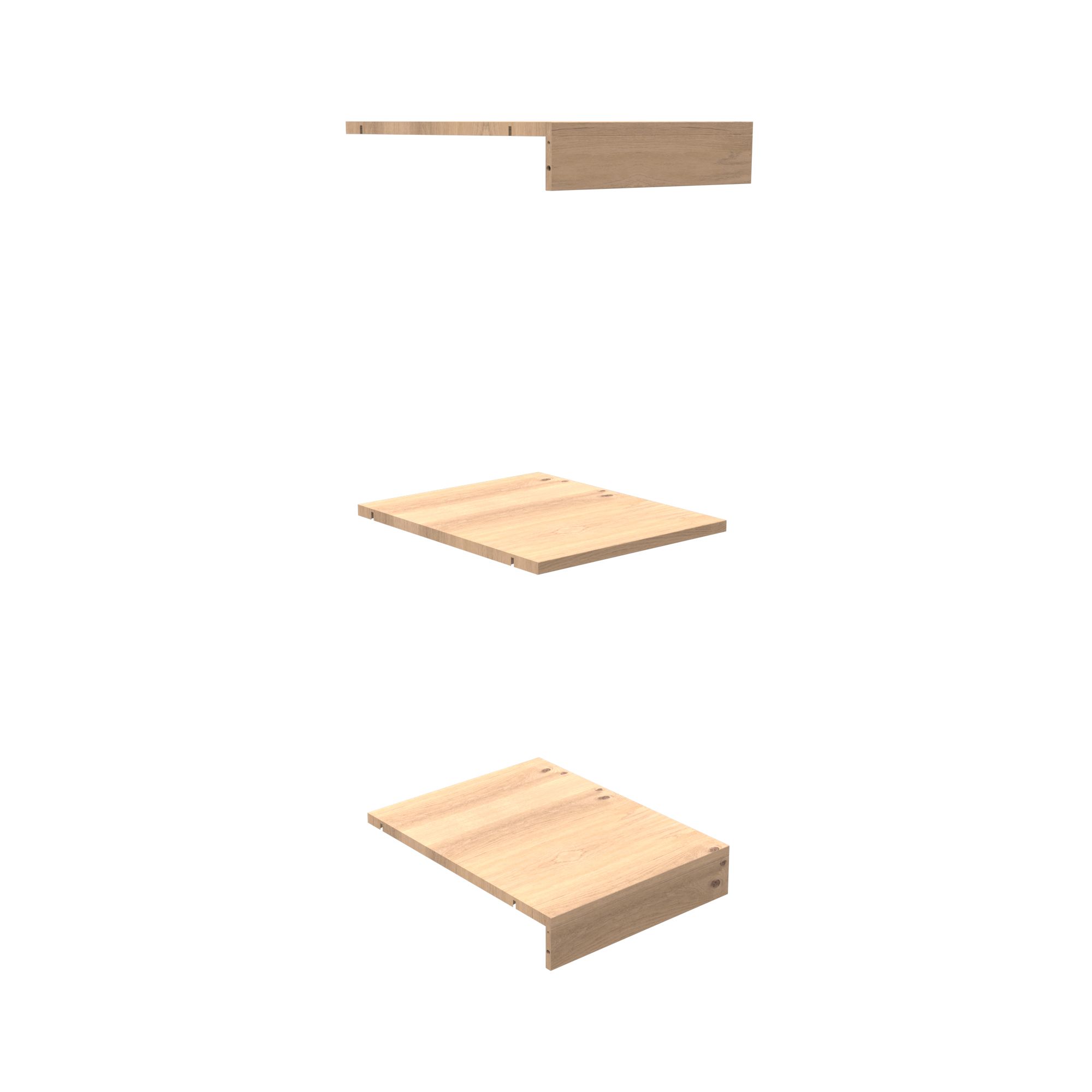 Perkin Oak effect Top, base & shelf kit (W)375mm (D)478mm