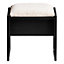 Perla Black Oak effect Dressing table stool