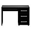 Perla Gloss black oak effect Dressing table (H)662mm (W)996mm (D)424mm