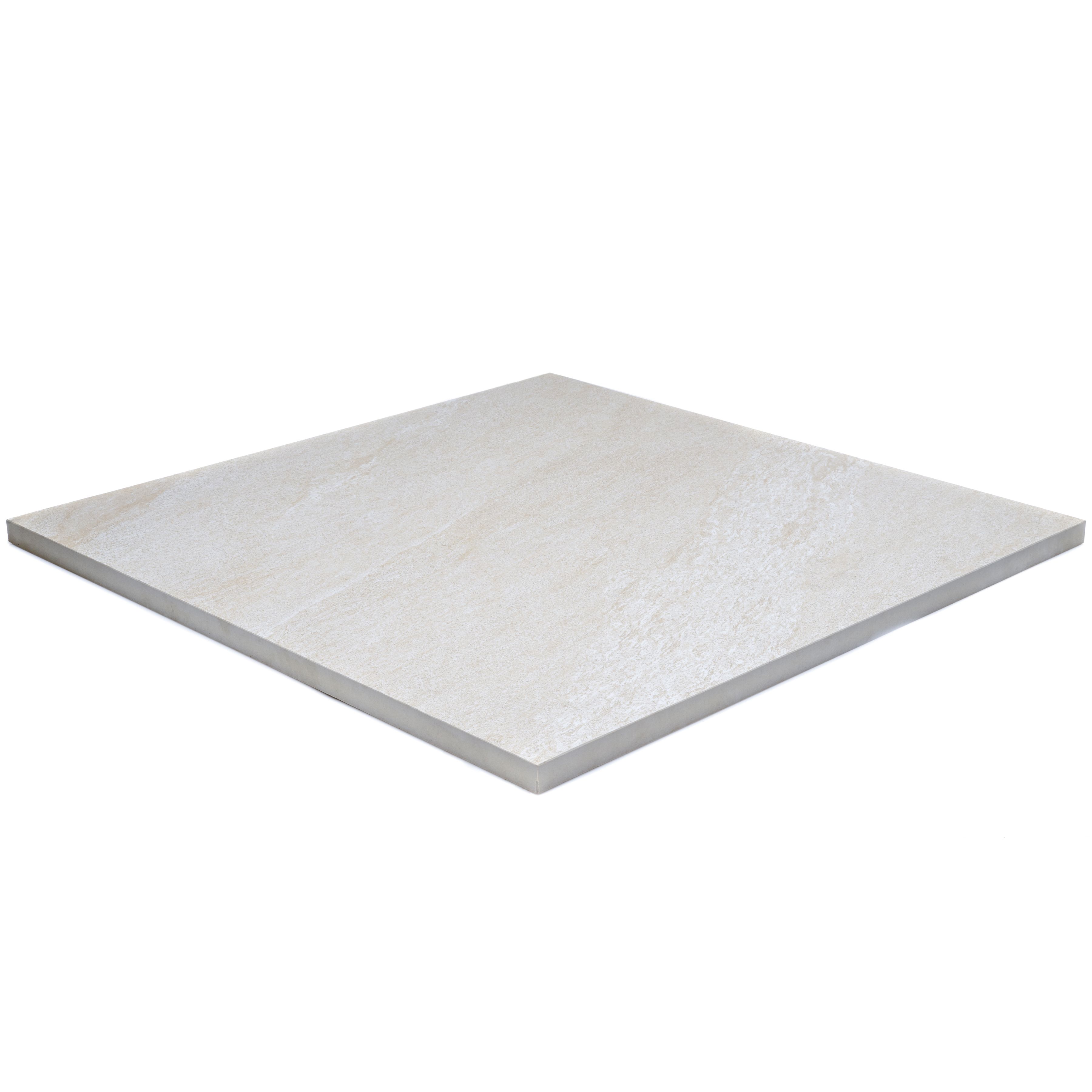 Persia Beige Matt Stone effect Porcelain Outdoor Floor Tile - 3