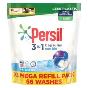 Persil 3-in-1 Non-Bio Washing capsules, 1.9kg, Pack of 66