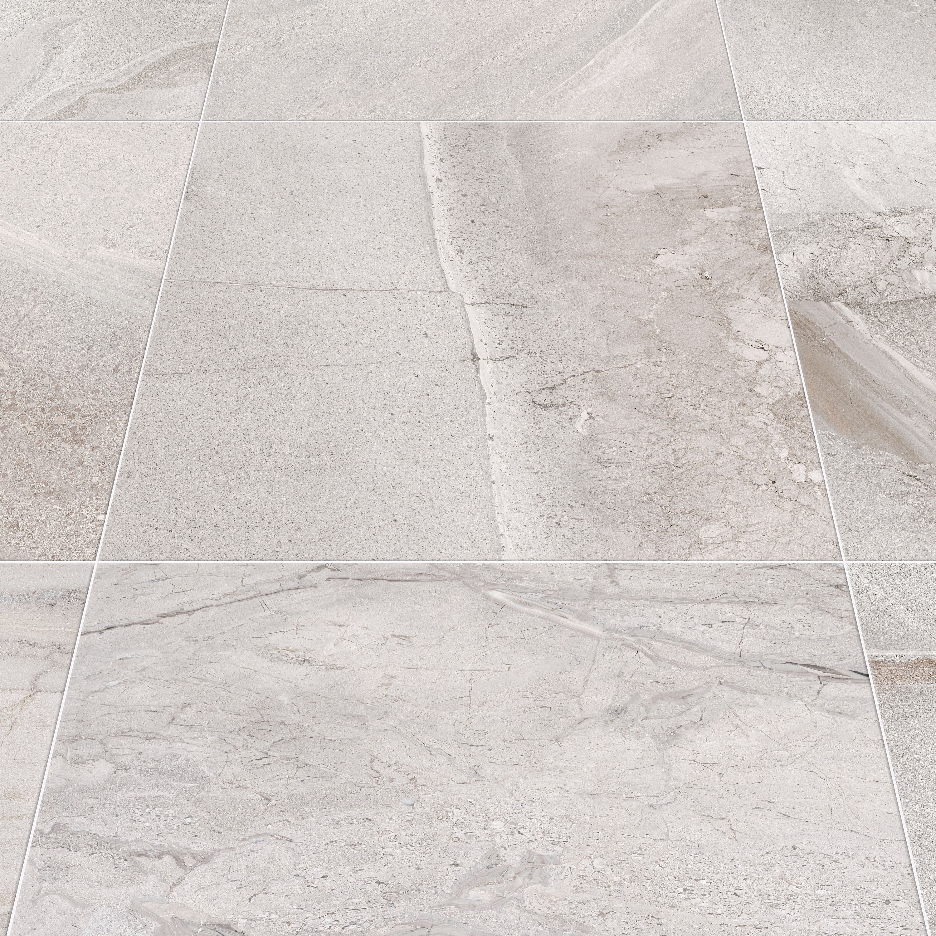 Pesaro Grey Matt Stone effect Porcelain Indoor Wall & floor Tile - 7
