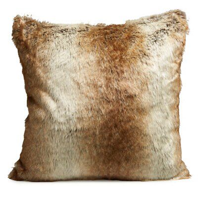 Petersberg Faux fur Brown Cushion (L)45cm x (W)45cm | DIY at B&Q