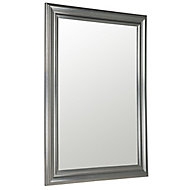 Pewter effect Rectangular Framed Mirror (H)1060mm (W)760mm