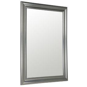 Pewter effect Rectangular Framed Mirror (H)106cm (W)76cm