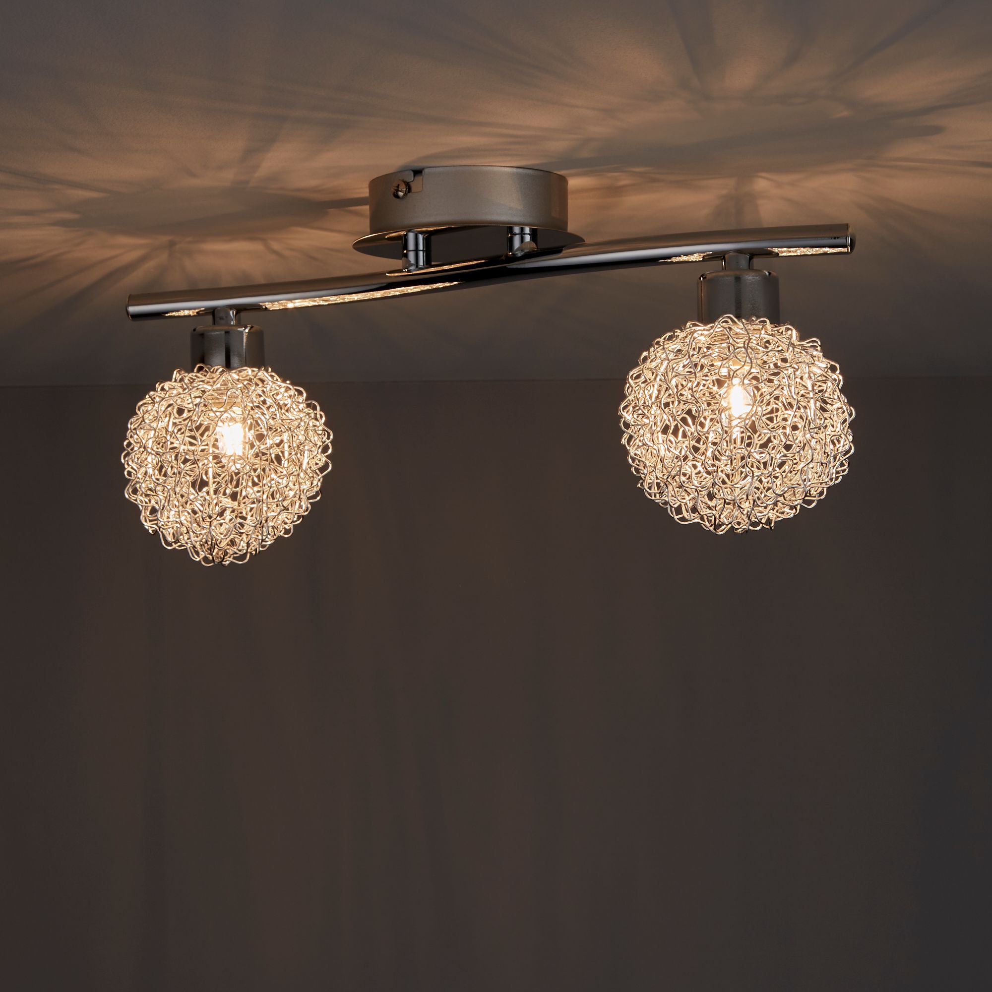 Phaidros Chrome effect 2 Light Spotlight