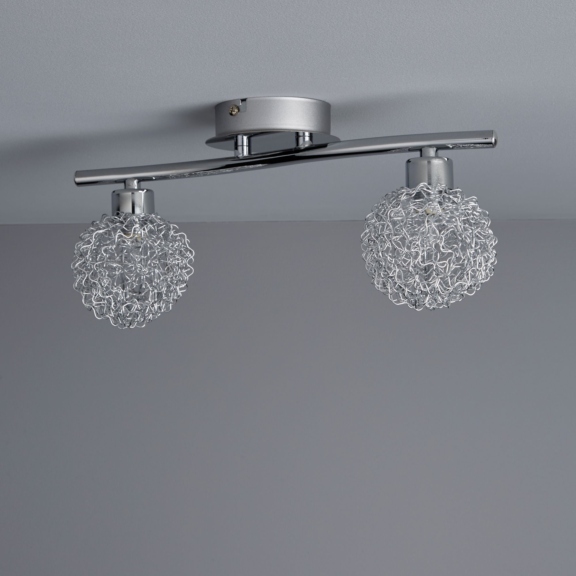 Phaidros Chrome effect 2 Light Spotlight