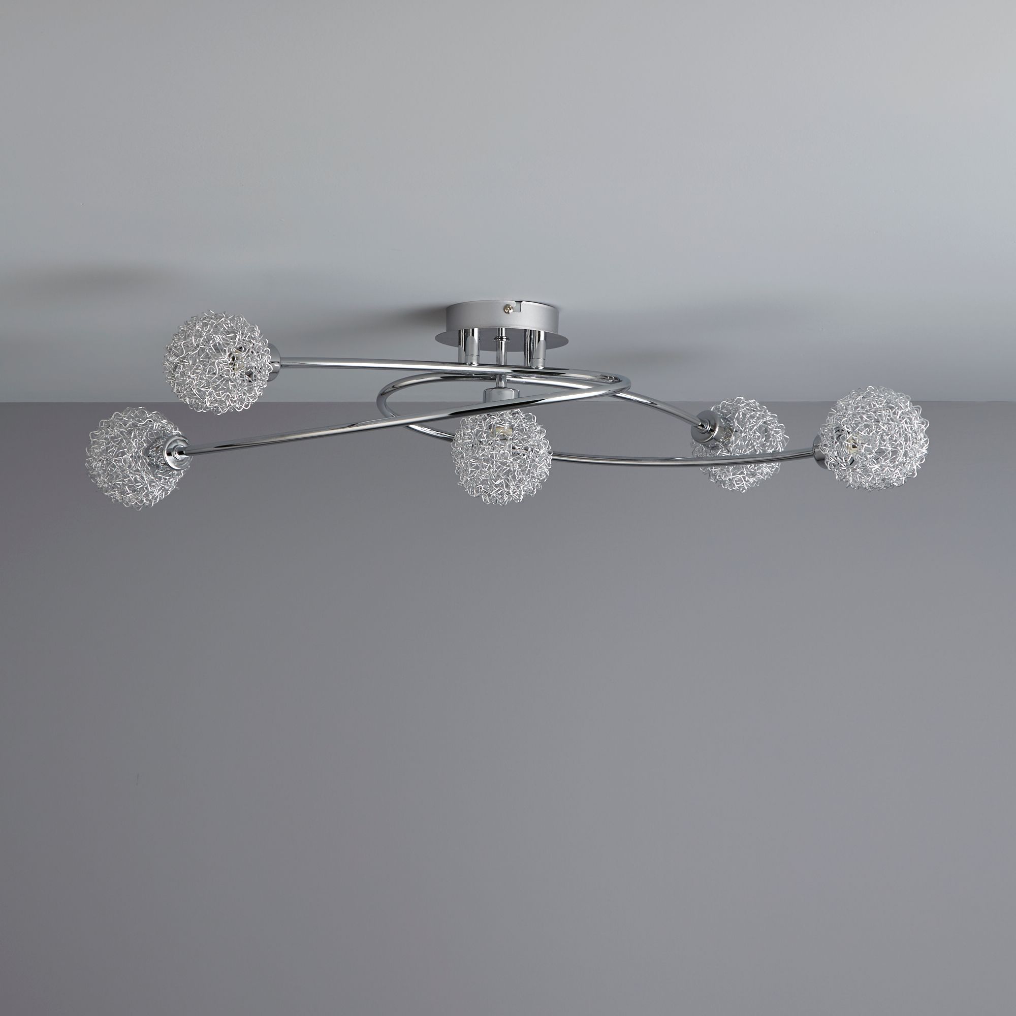 Phaidros Chrome effect 5 Light Spotlight