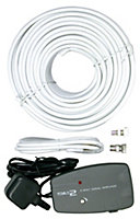 Philex NX100 White Coaxial cable & booster kit, 20m