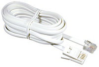 Philex White Telephone cable 3m