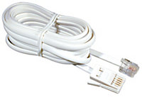 Philex White Telephone cable 5m
