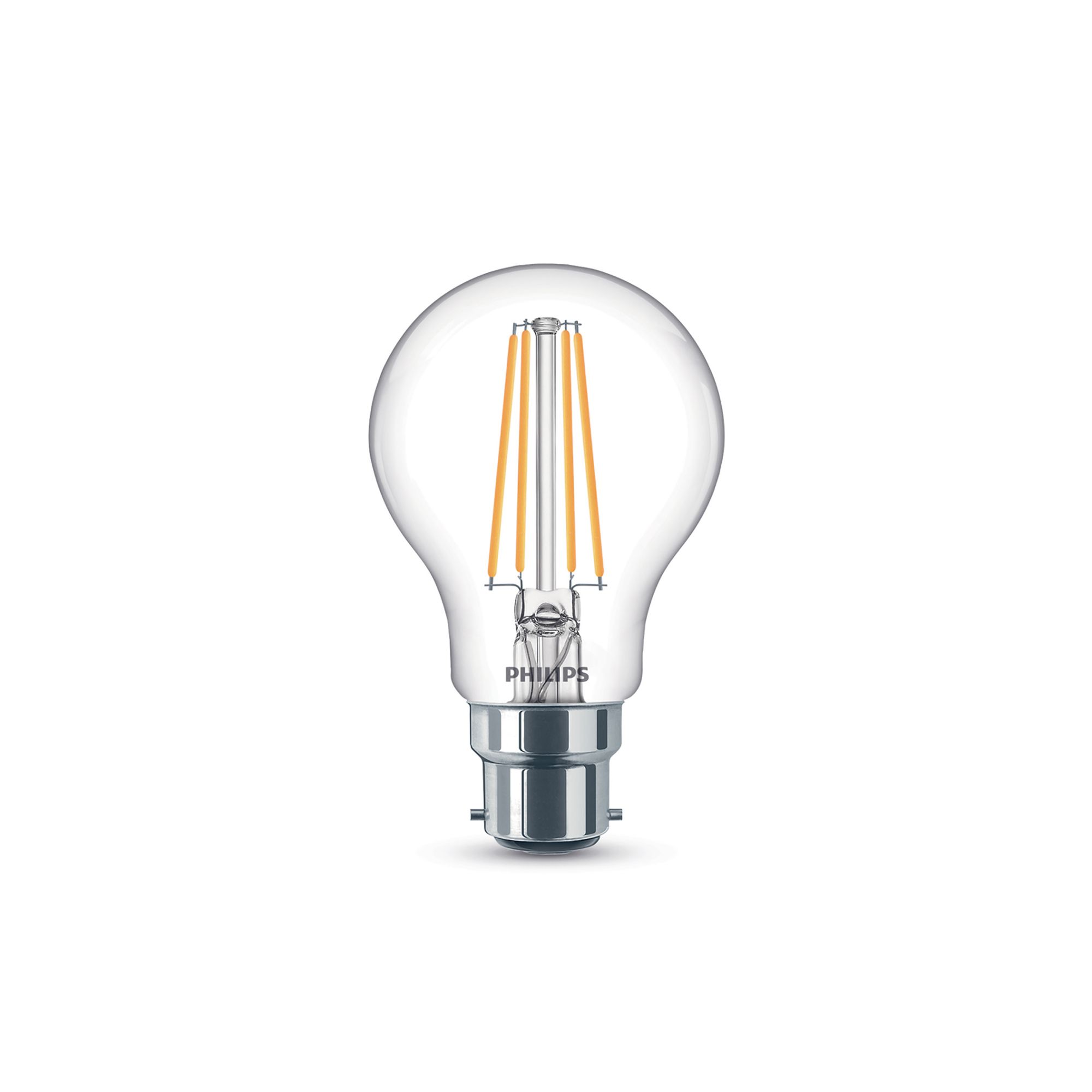 Philips B22 8W 806lm A60 Warm white LED Dimmable Light bulb