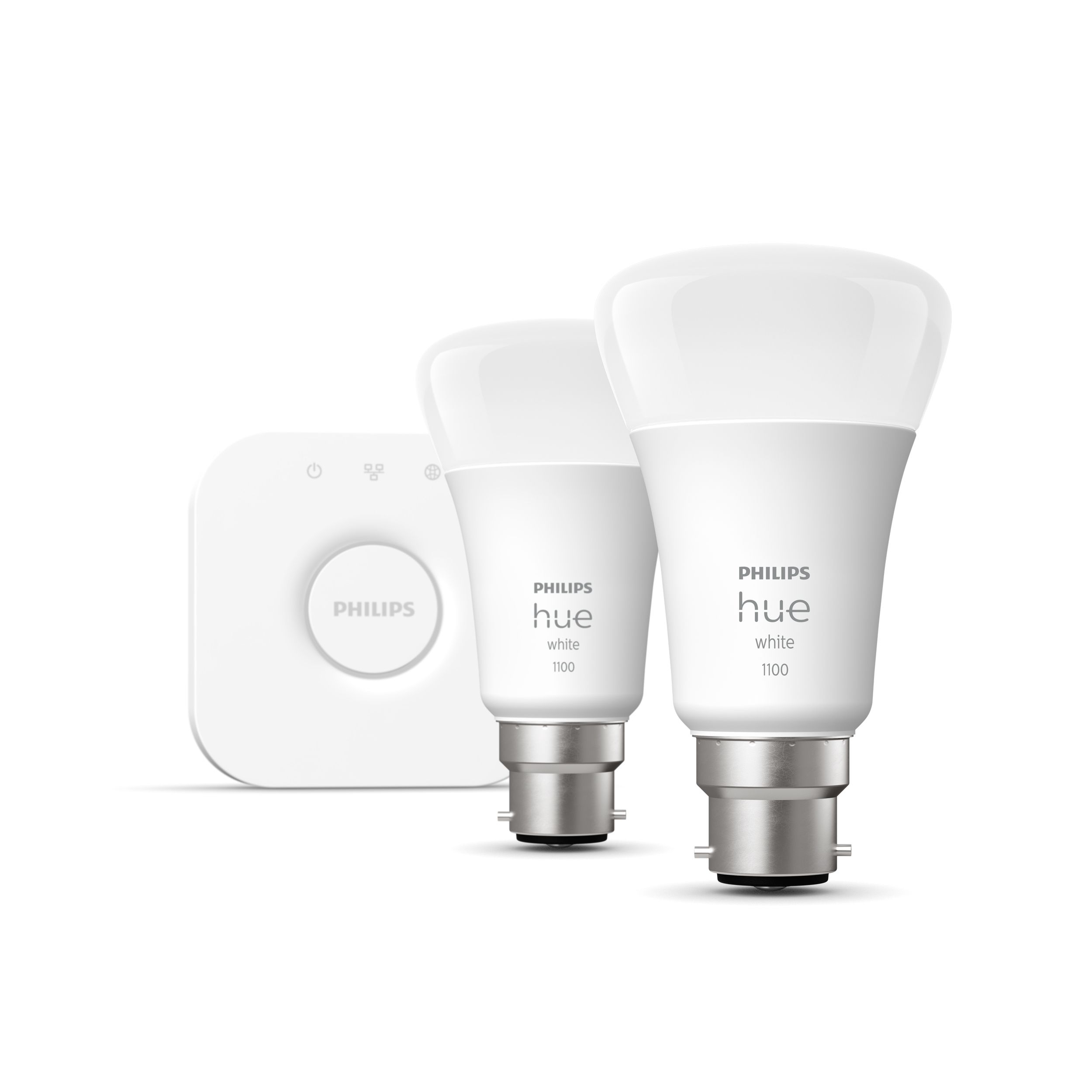 Philips B22 LED Cool white & warm white A60 Non-dimmable Smart lighting starter kit