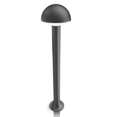 Philips Dust Black Mains-powered 1 lamp LED Outdoor Post light (H)763mm