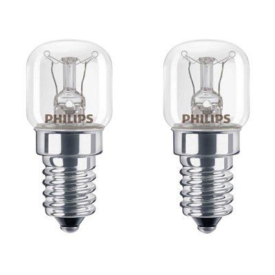 Philips E14 15W Warm white Incandescent Dimmable Oven Light bulb Pack of 2