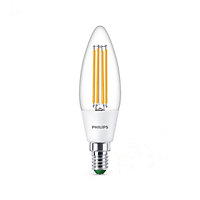 Philips E14 2.3W 485lm Glass Candle Warm white LED Light bulb