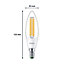 Philips E14 2.3W 485lm Glass Candle Warm white LED Light bulb