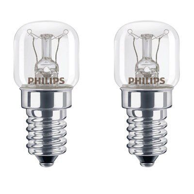 Philips E14 25W Warm white Incandescent Dimmable Oven Light bulb, Pack of 2
