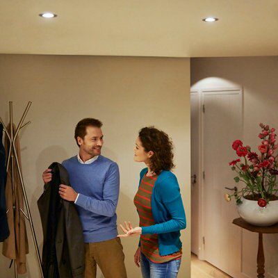 Philips GU10 3.5W 275lm GLS Ice white LED Light bulb, Pack of 3