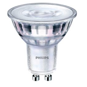 Philips GU10 4.6W 345lm Clear Reflector Warm white LED Dimmable Light bulb