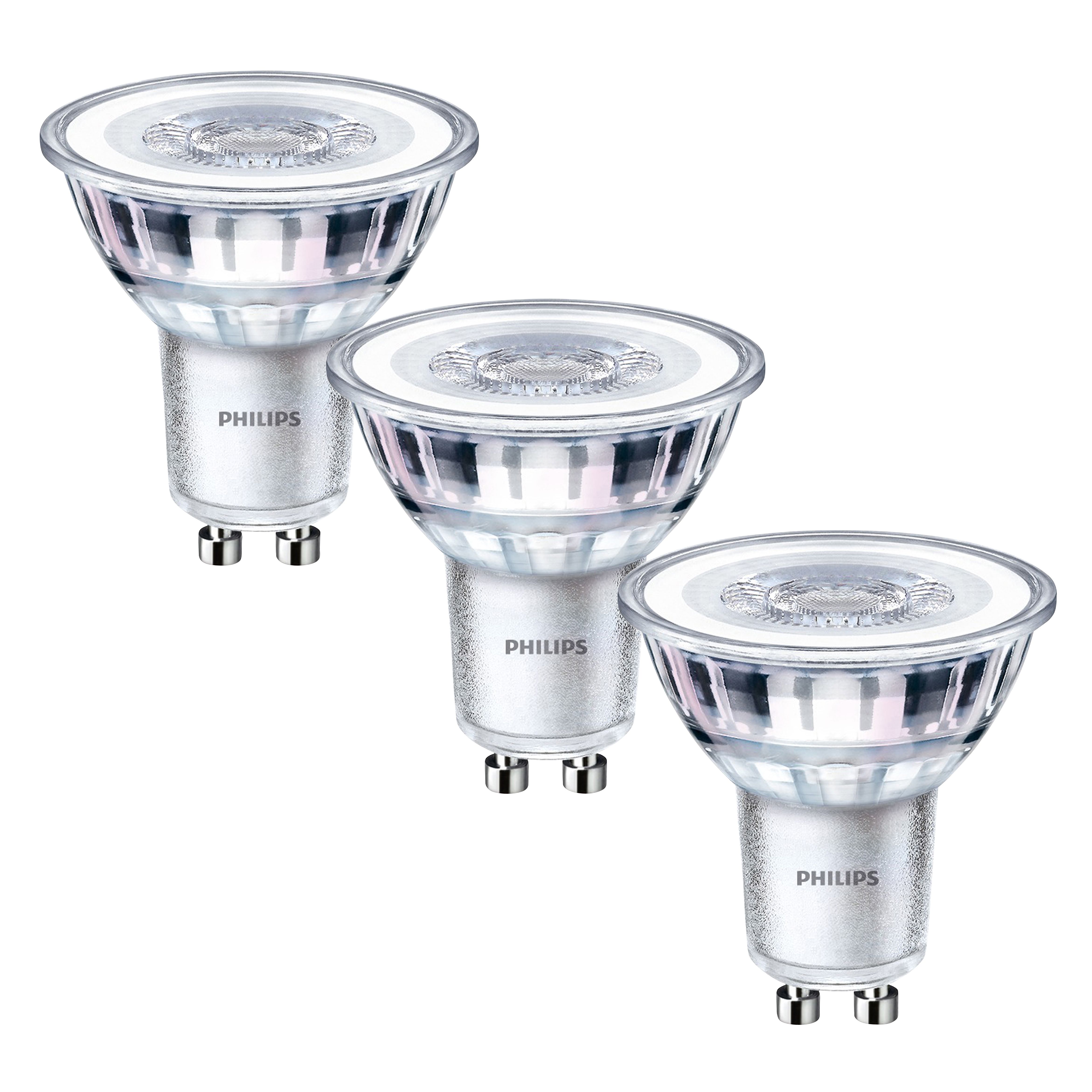 3-pack Bulb LED Dimmable 3,8W GU10 - Philips