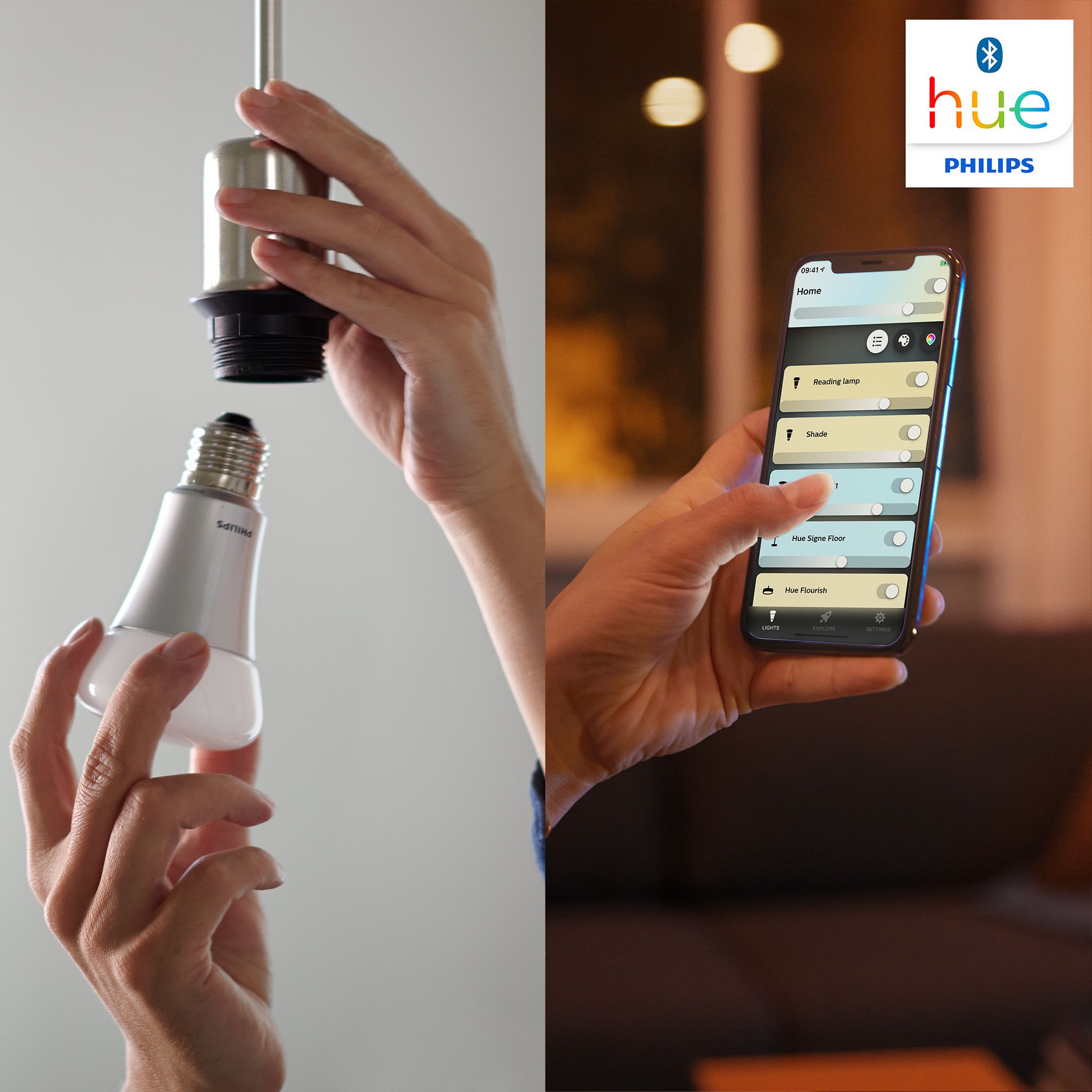 Philips Hue B22 60W LED Cool white & warm white Classic Dimmable Light bulb
