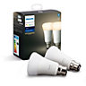 Philips Hue B22 60W LED Warm white Classic Dimmable Bluetooth Smart Light bulb, Pack of 2