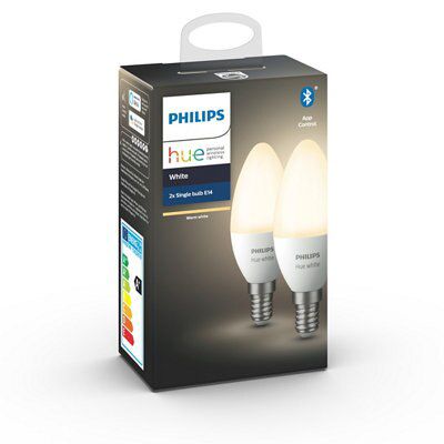 Hue 2-pack E14 LED klotljuskälla – vit | Philips Hue SE