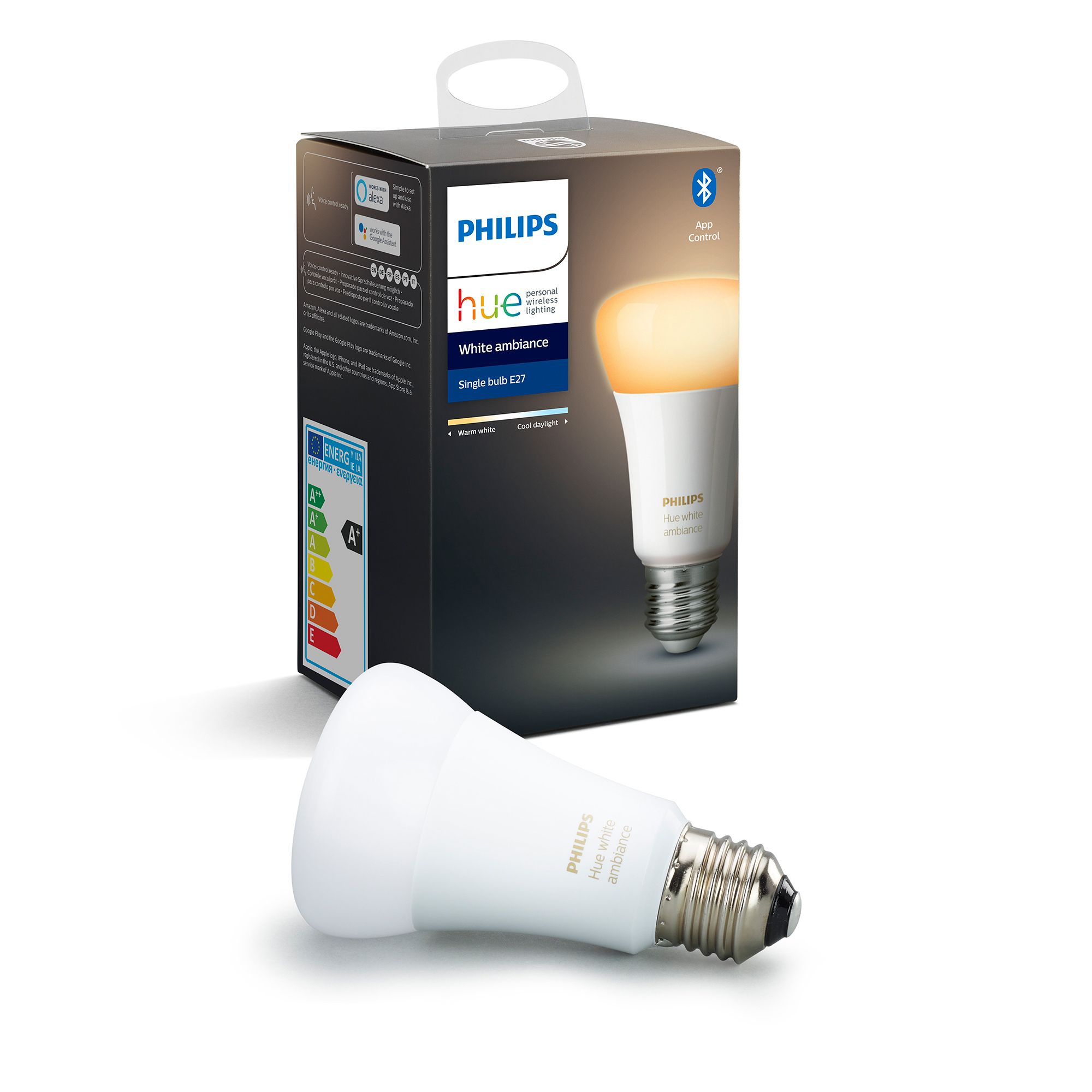 Philips Hue E27 60W LED Cool White & Warm White Classic Dimmable ...