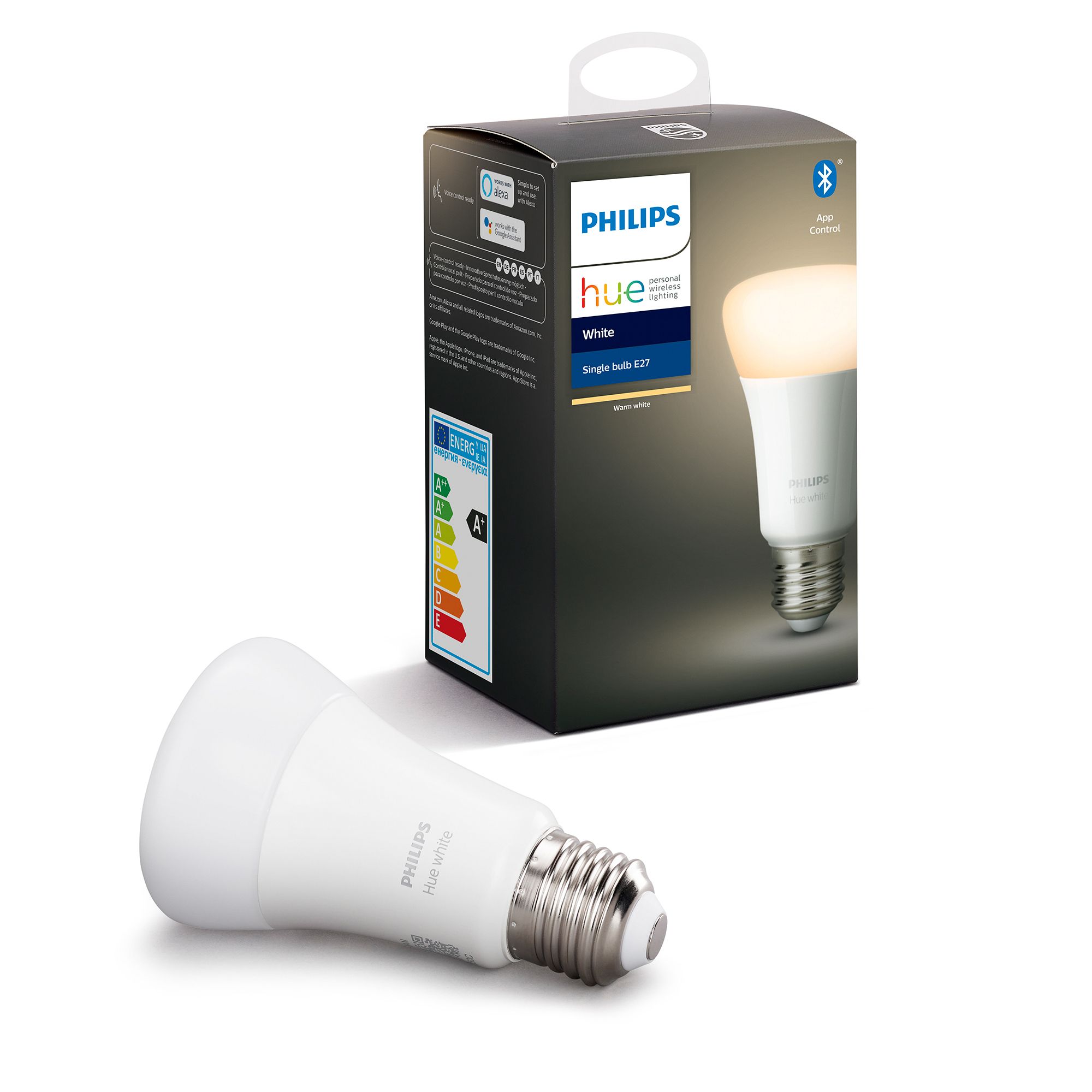 Philips Hue E27 60W LED Warm White Classic Dimmable Light Bulb | DIY At B&Q