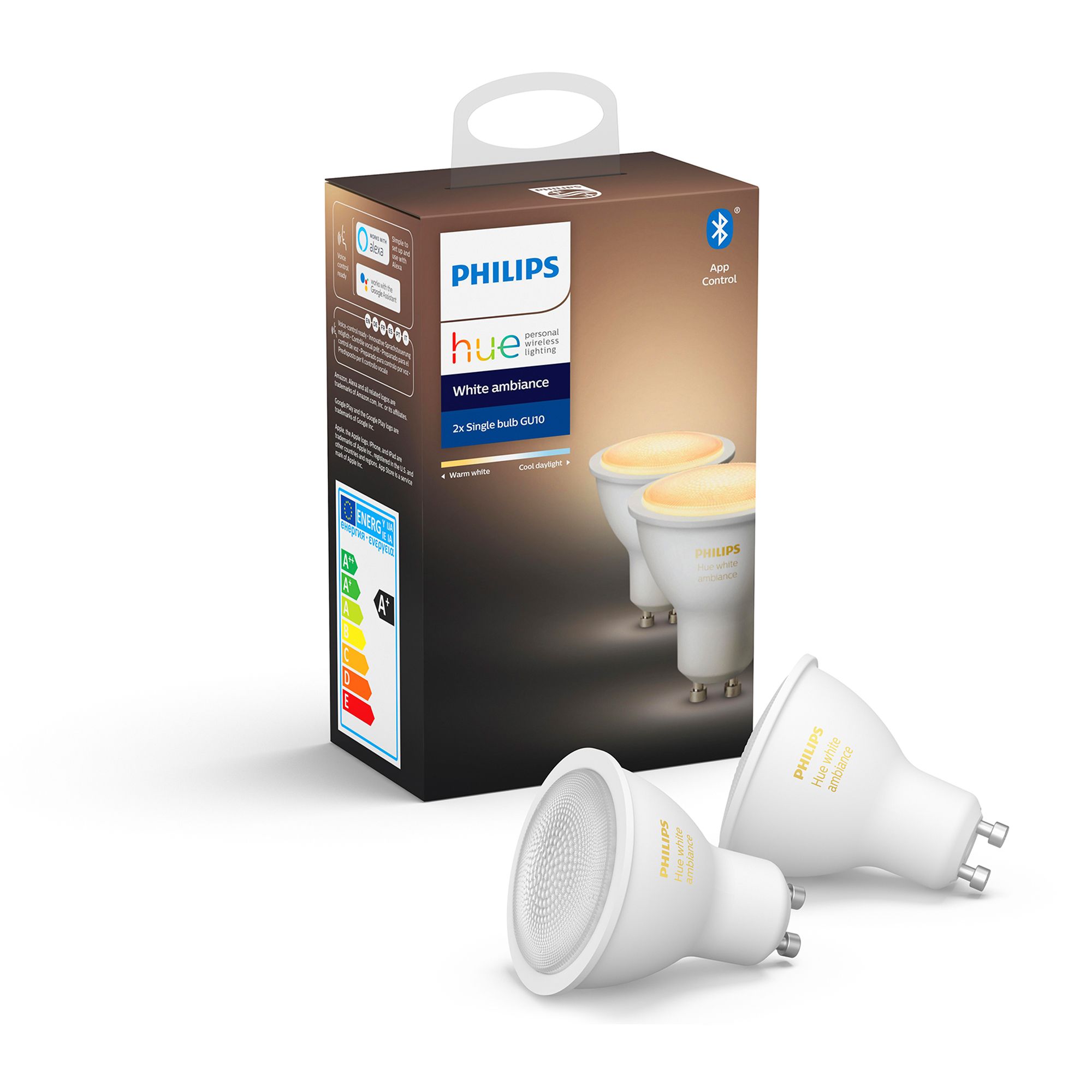 Philips Hue GU10 50W LED Cool white & warm white Reflector Dimmable