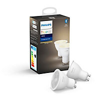 Philips Hue GU10 57W LED Warm white Dimmable Light bulb Pack of 2