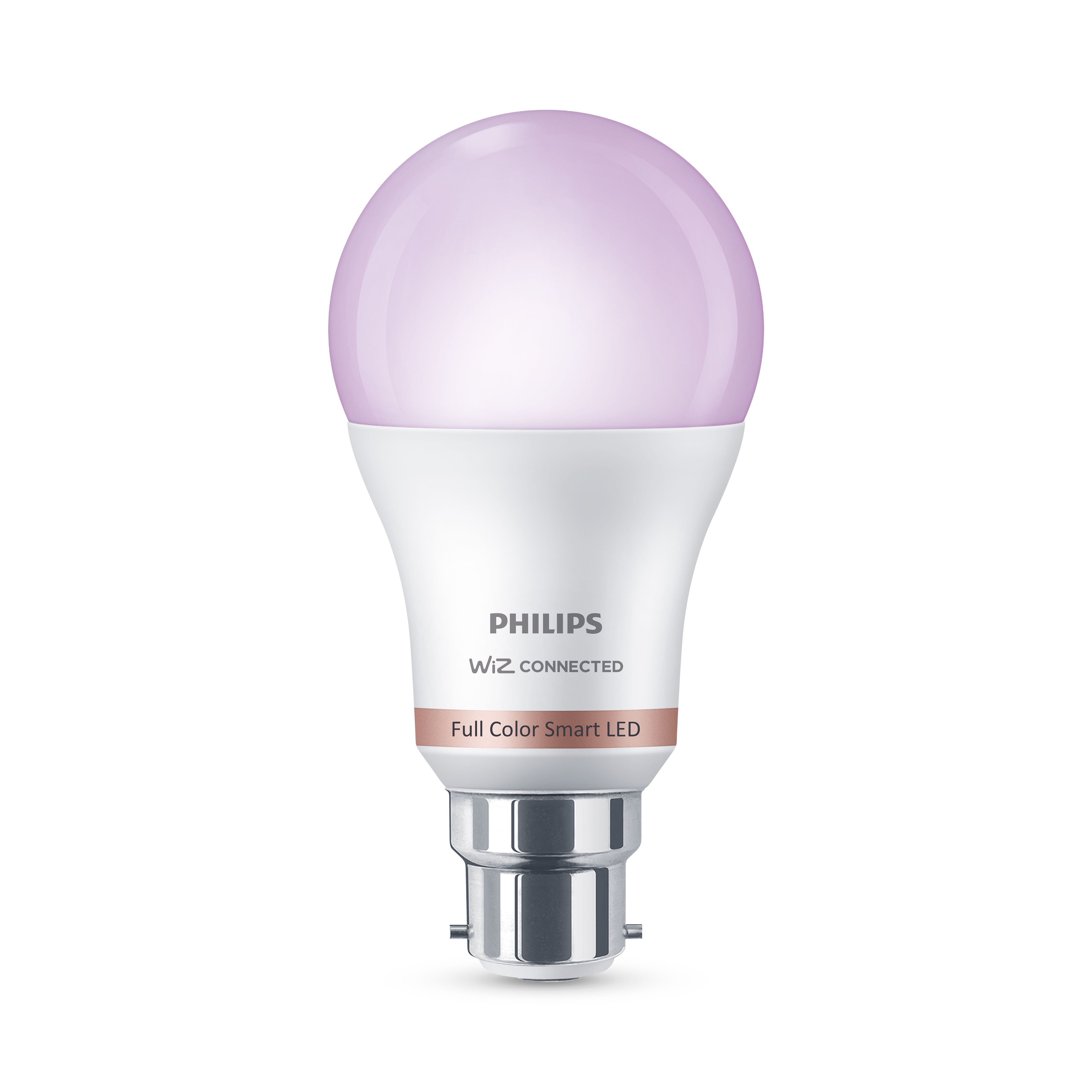 Philips WiZ B22 60W LED Cool white, RGB & warm white A60 Non-dimmable Light bulb