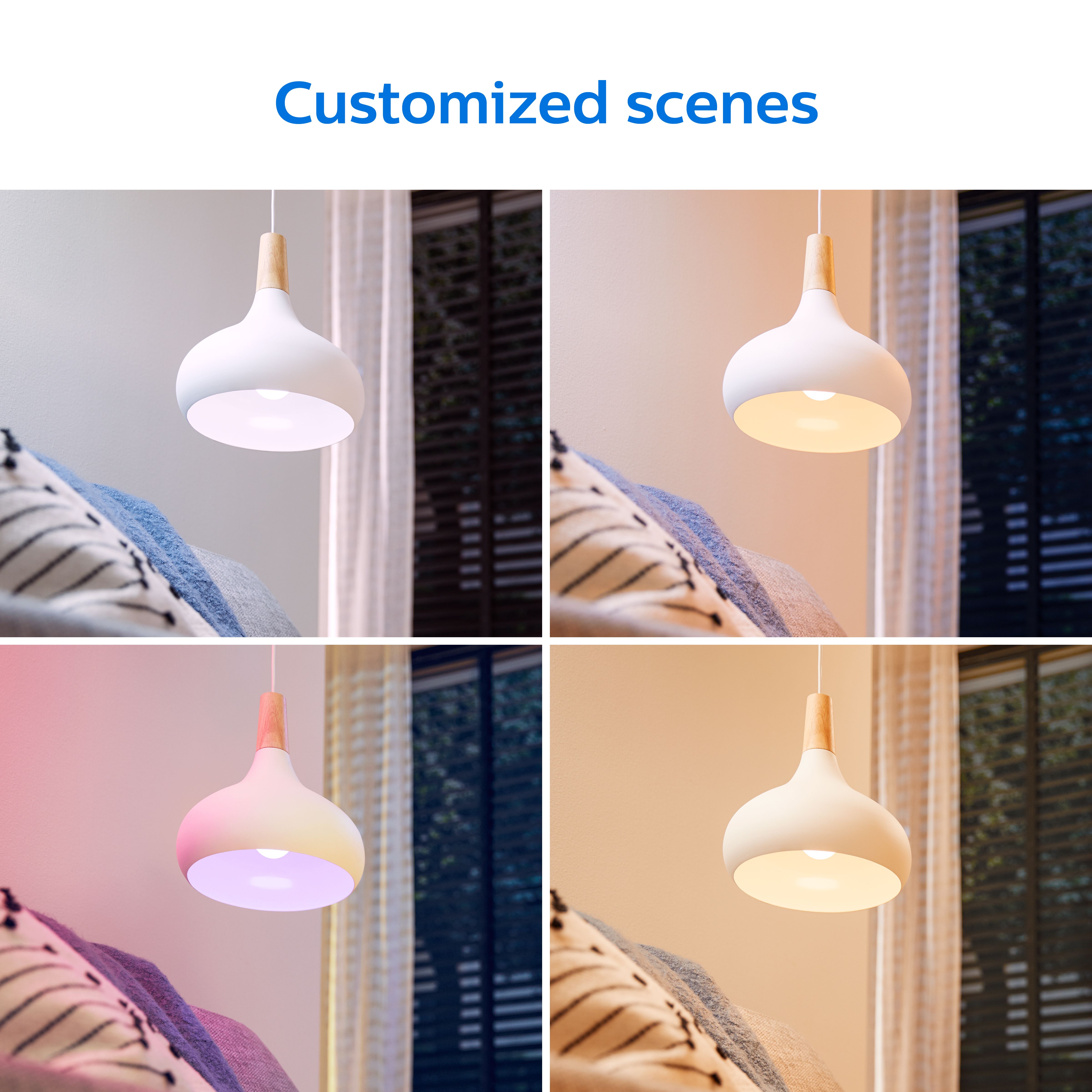 Philips WiZ B22 60W LED Cool white, RGB & warm white A60 Non-dimmable Light bulb