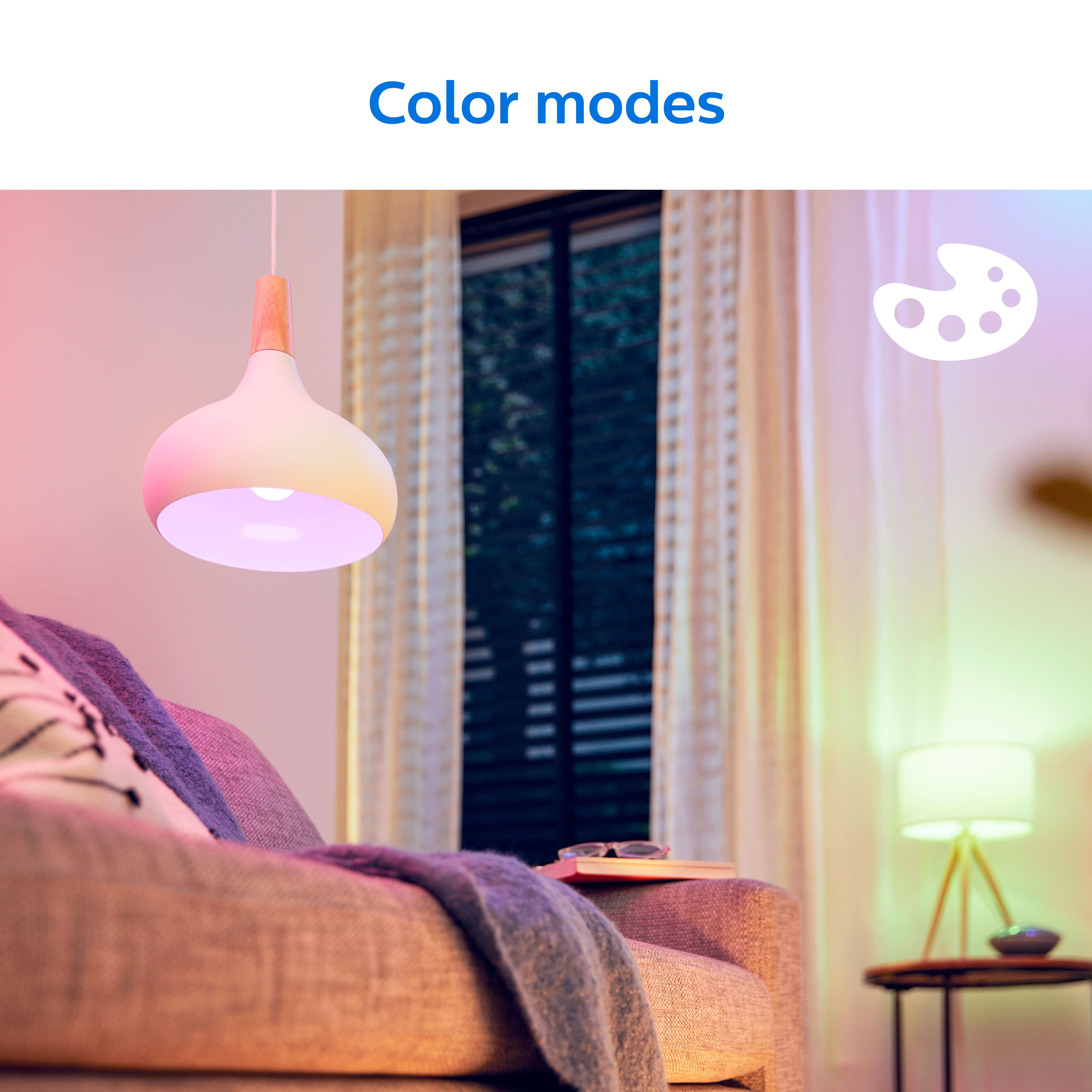 Philips WiZ B22 60W LED Cool white, RGB & warm white A60 Non-dimmable Light bulb