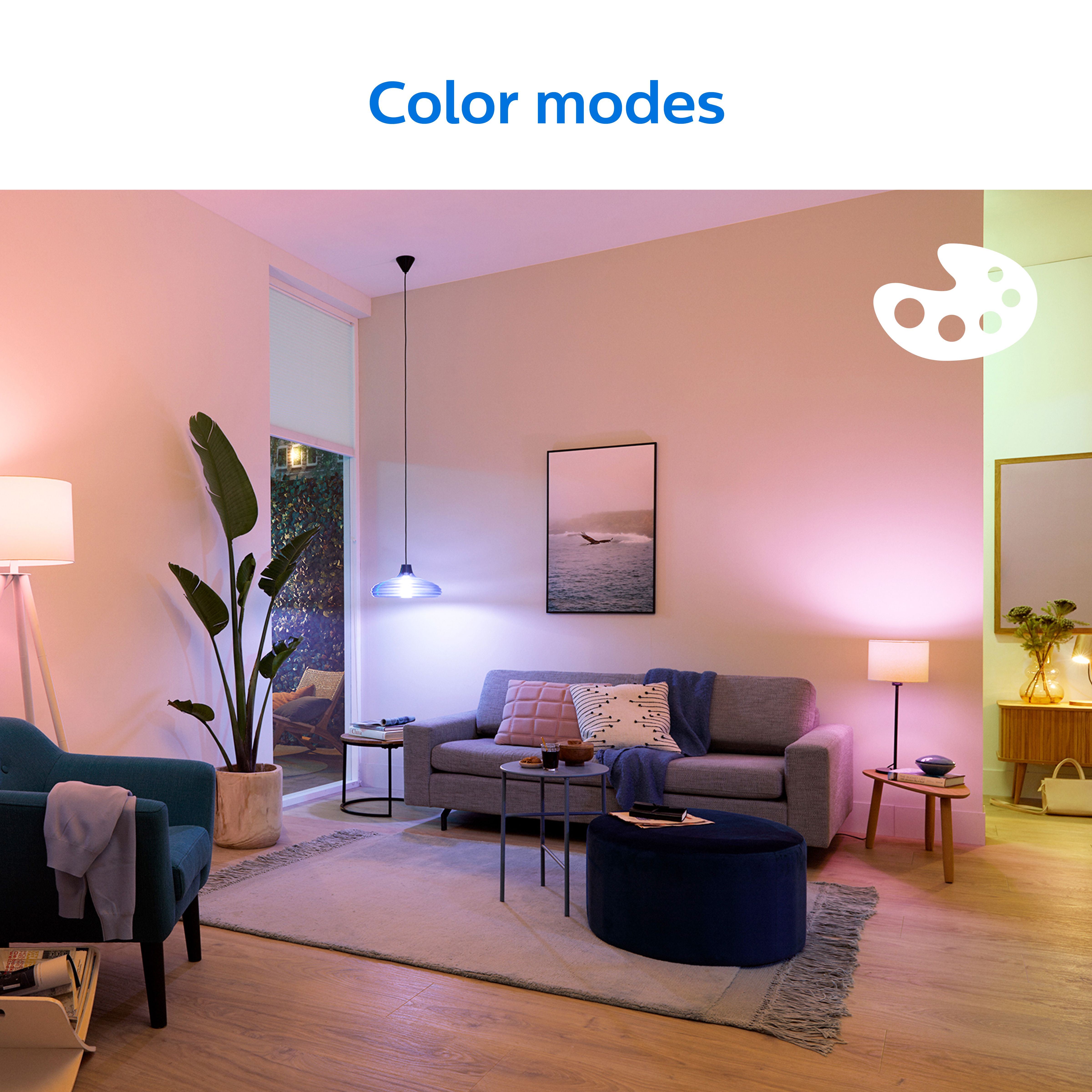 Philips WiZ B22 60W LED Cool white, RGB & warm white A60 Non-dimmable Light bulb