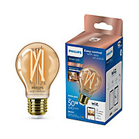 Philips WiZ E27 50W LED Cool white & warm white A60 Filament Smart Light bulb