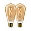 Philips WiZ E27 50W LED Cool white & warm white ST64 Non-dimmable Light bulb Pack of 2