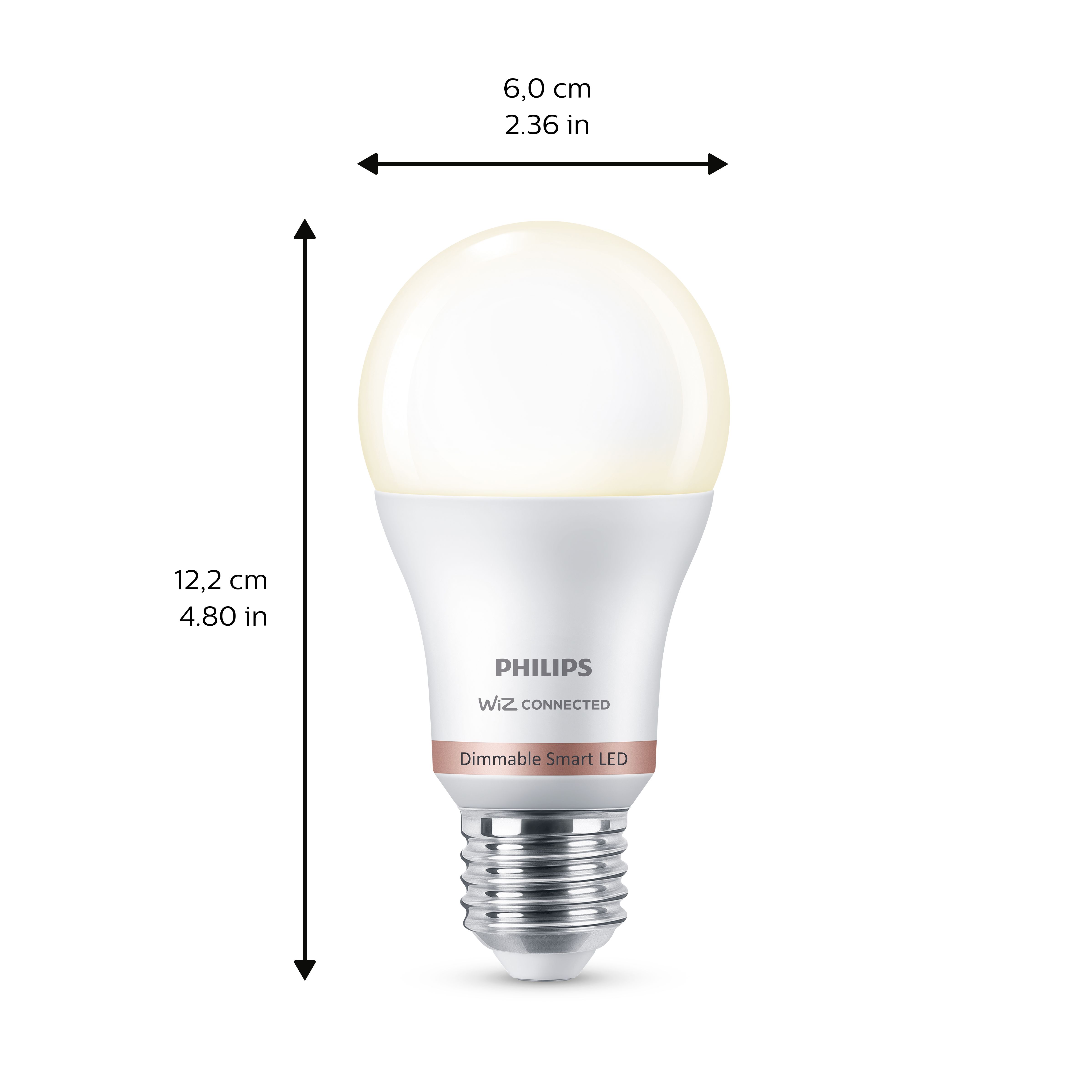 Philips WiZ E27 60W LED Cool white A60 Non-dimmable Light bulb