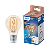 Philips WiZ E27 60W LED Cool white & warm white A60 Dimmable Filament Smart Light bulb