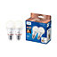 Philips WiZ E27 60W LED Warm white A60 Non-dimmable Light bulb Pack of 2