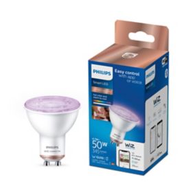 Philips GU10 4.6W 355lm Reflector Warm white LED Light bulb, Pack of 3