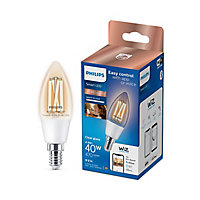 Philips WiZ SES 40W LED Cool white & warm white C35 Dimmable Light bulb