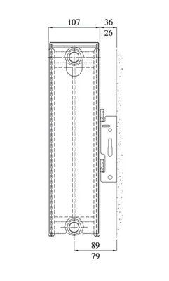 Piatto Matt charcoal Horizontal Panel Radiator, (W)600mm x (H)600mm