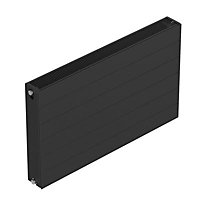 Piatto Matt charcoal Horizontal Panel Radiator, (W)600mm x (H)600mm