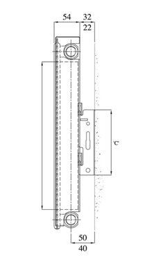 Piatto White Horizontal Panel Radiator, (W)800mm x (H)600mm
