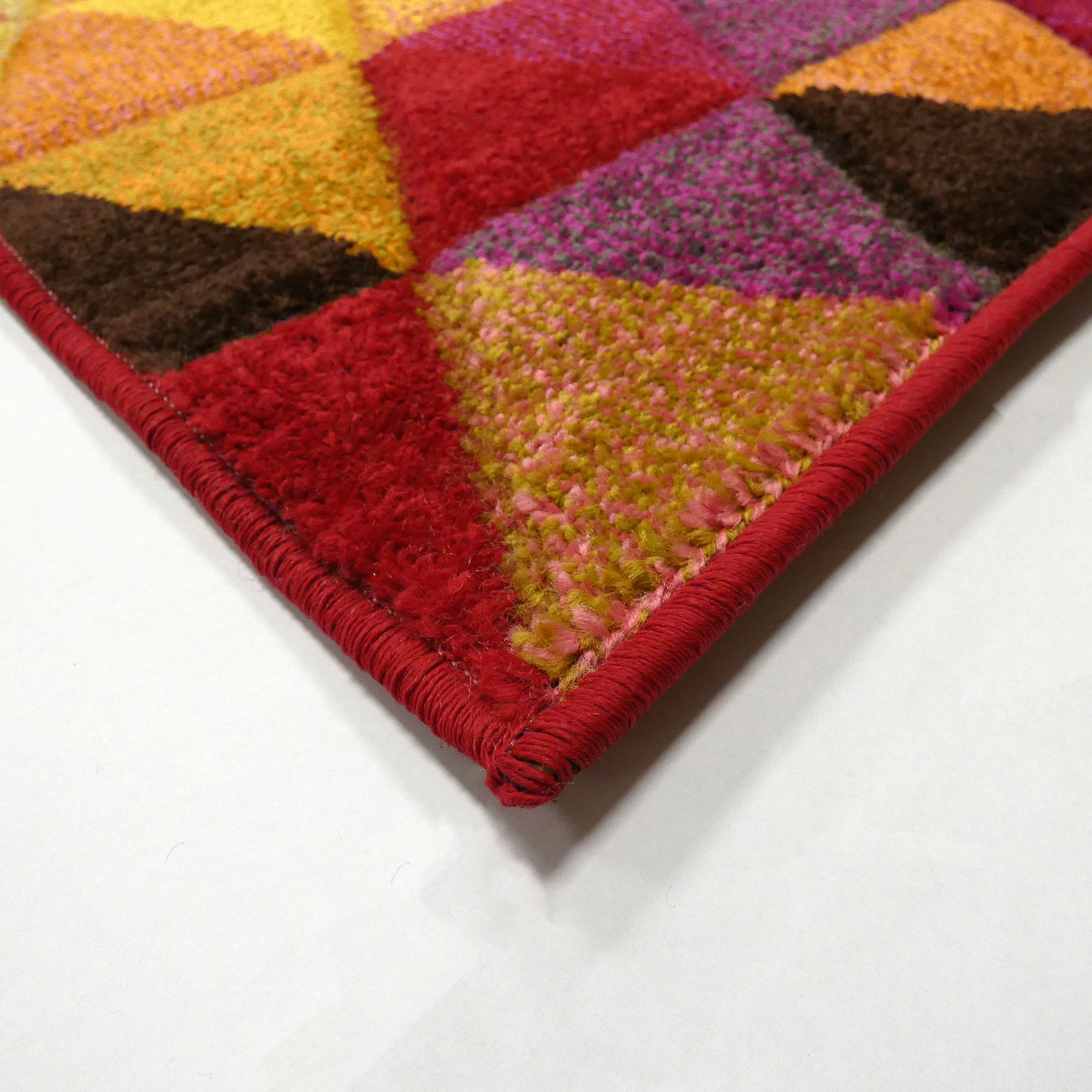 Piccadilly Multicolour Geometric Small Rug, (L)150cm x (W)80cm