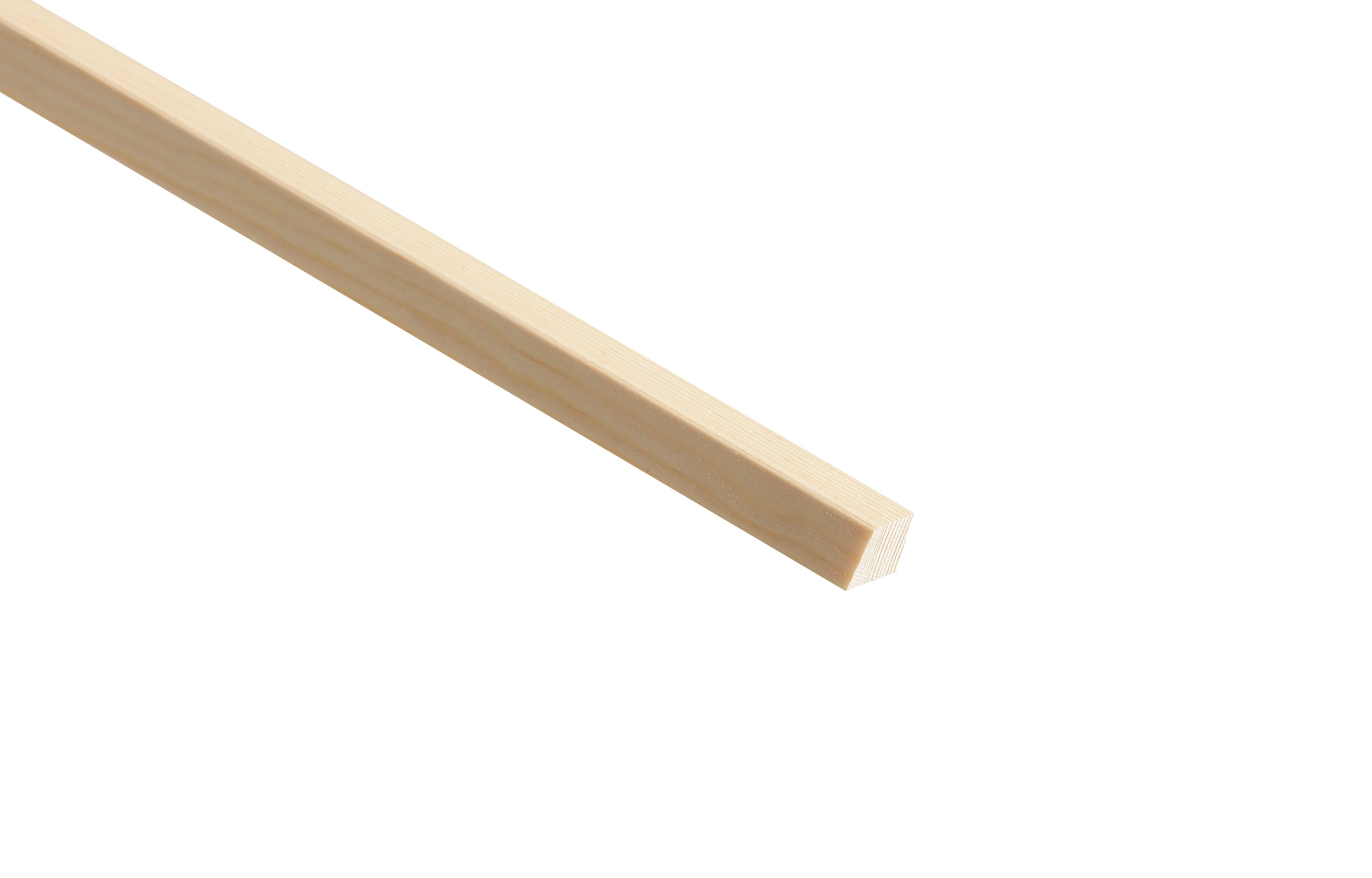 Pine Angled edge Moulding (L)2.4m (W)13mm (T)10mm