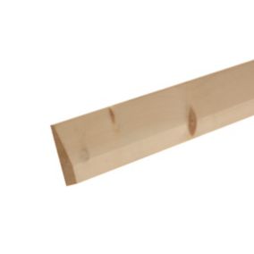 Pine Chamfered Skirting board (L)2.4m (W)69mm (T)15mm, Pack of 4